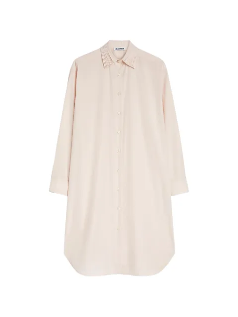 Jil Sander cotton poplin shirt dress with multi-layered collar Pink J03CT0636J45342