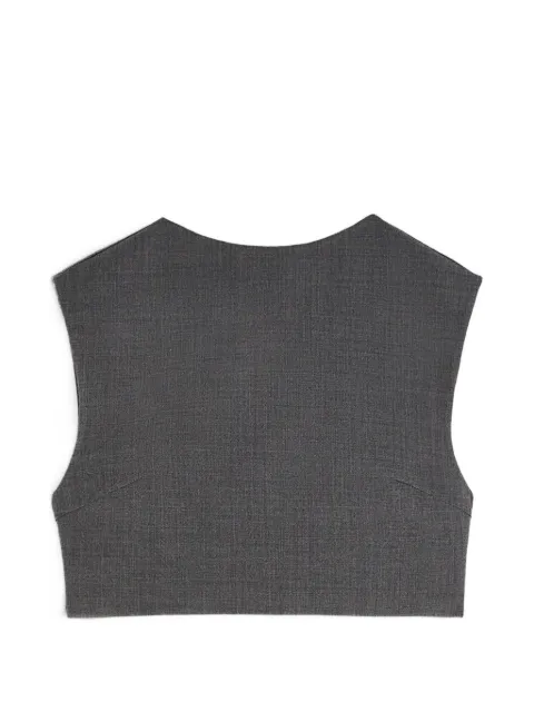 Jil Sander wool twill cropped top Grey J03NC0340J40327