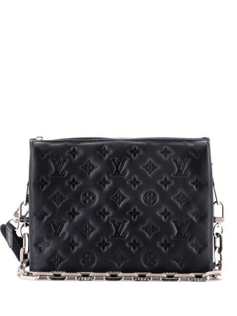 Louis Vuitton Pre-Owned Coussin Bag Monogram Embossed Lambskin PM crossbody bag Black IRWXRWBUHO3F36H6