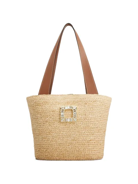 Roger Vivier small buckle-detail tote bag Neutrals RBWAOVK2200UBQ1L54
