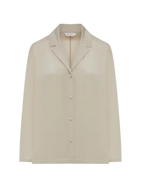 Max Mara bowling collar long-sleeve shirt Neutrals 2611111019600