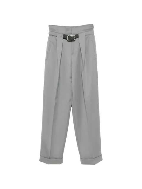 The Attico pleated belted trousers Grey 261WCP00312WWW065AA