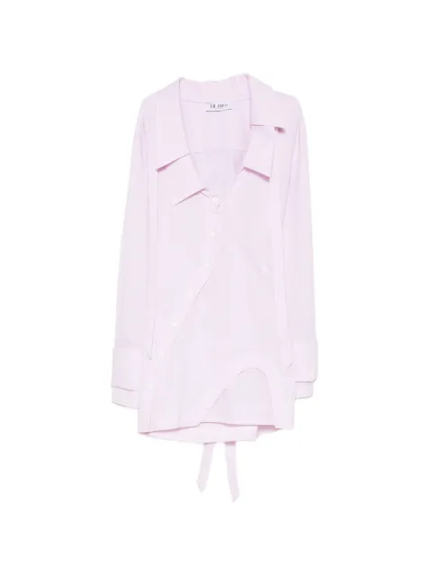 The Attico check-pattern asymmetric-button mini dress Pink 261WCA00514CCC148AA