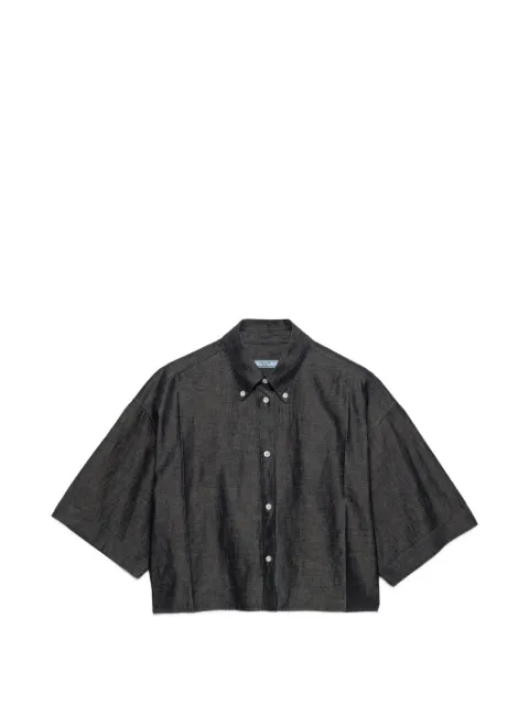 Prada short-sleeved chambray shirt Blue GFC062SOOO18KG