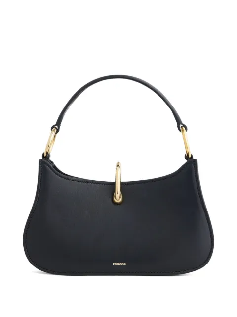 Rabanne micro ring-lock leather shoulder bag Black 26ESS0567CLF488
