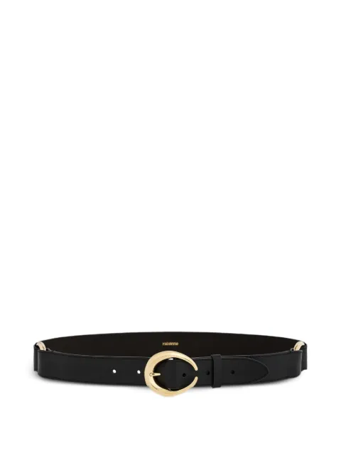 Rabanne ring-buckle leather belt Black 25HAA0252CLF261