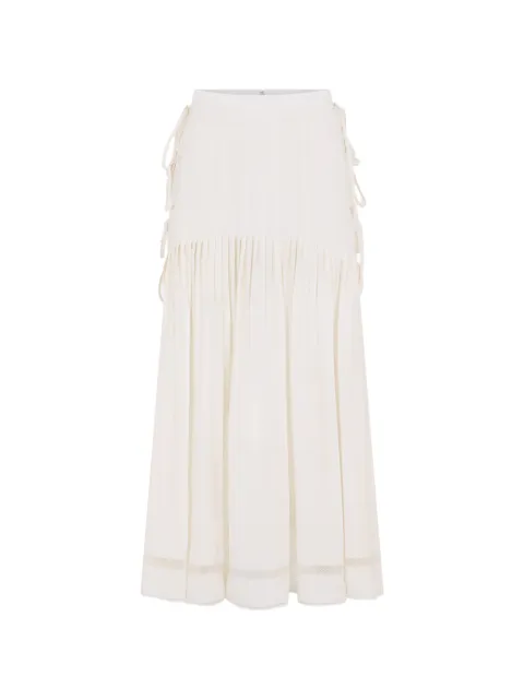 Rabanne lace side bow midi skirt Neutrals 26ECJU191AC0028