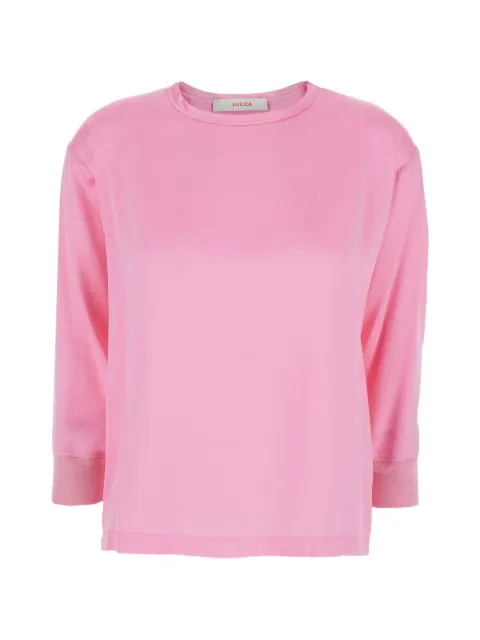 Jucca crew-neck long-sleeve T-shirt Pink J4352167L03409