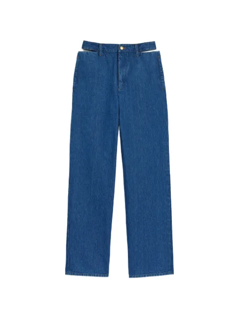 Jil Sander denim cut-out trousers Blue J03KA0362J45352