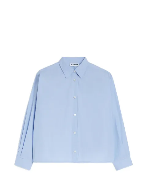 Jil Sander lightweight fil-à-fil cotton shirt Blue J03DL0234J45341
