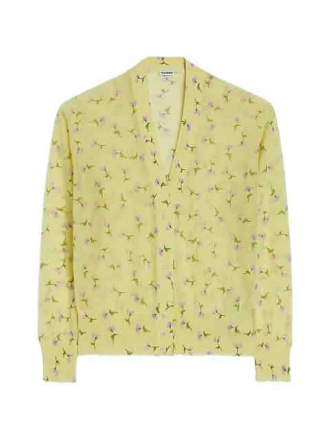 Jil Sander cotton blen printed cardigan Yellow J03HP0024J15480