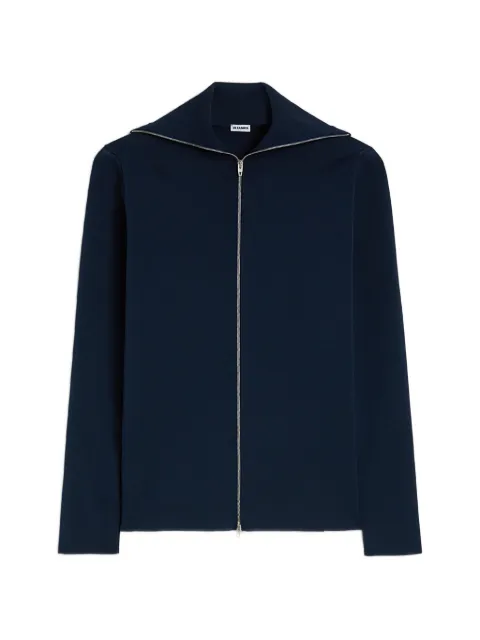 Jil Sander technical zip-up cardigan Blue J03HP0022J19165
