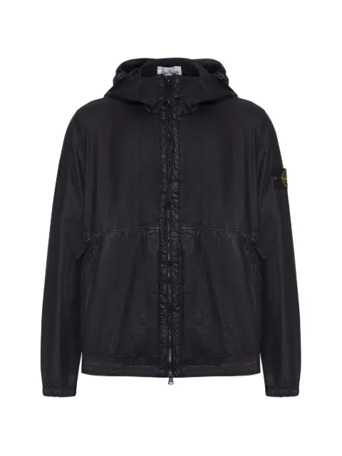 Stone Island zip-up hooded jacket Black L1S154100053S0069