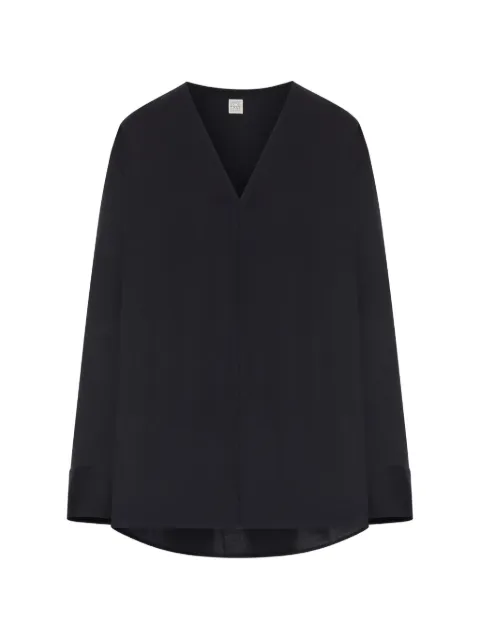 TOTEME V-neck blouse Black 262WRT0674FB0600001