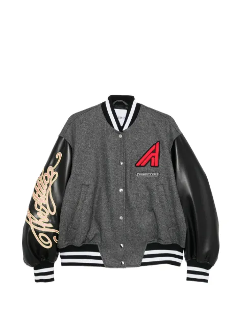The Attico logo-patch panelled bomber jacket Grey 261WCB00120WWP001AA