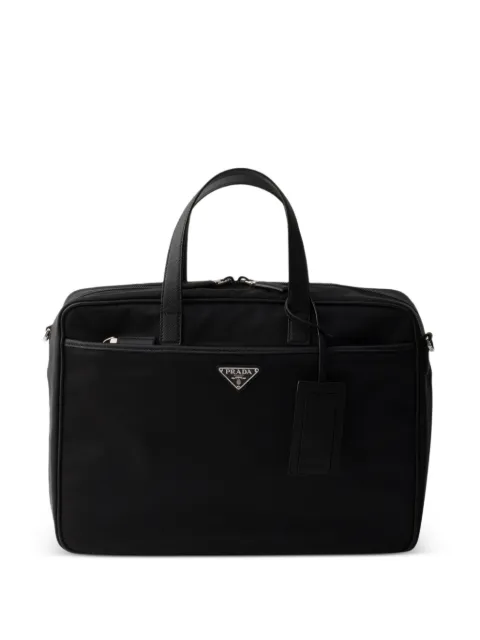 Prada Re-Nylon and Saffiano leather work bag Black 2VE029VOOO2DMH