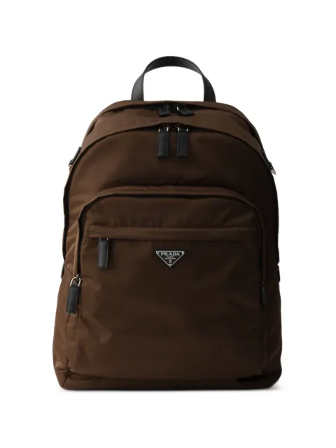 Prada Re-nylon and Saffiano leather backpack Brown 2VZ048VOOO2DMG