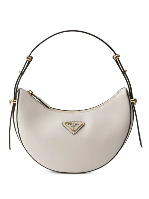 Prada Arqué mini leather shoulder bag White 1BC194VTOMASK