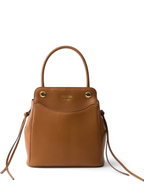 Prada carry mini leather handbag Brown 1BA496VOOO2C6A