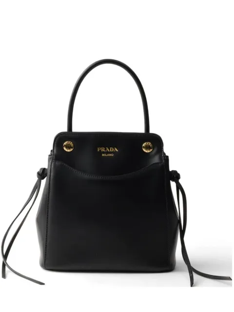 Prada carry mini leather handbag Black 1BA496VOOO2C6A