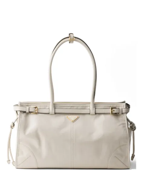 Prada Bonnie large leather handbag Neutrals 1BA433VMOO2CYR