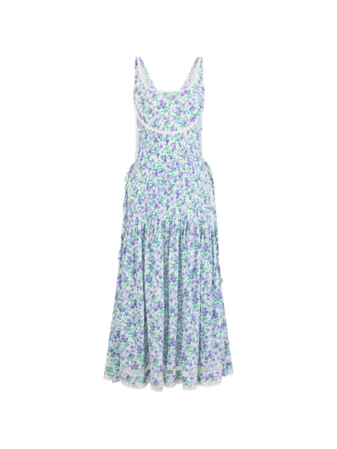 Rabanne floral lace midi dress White 26ECRO320SO0133