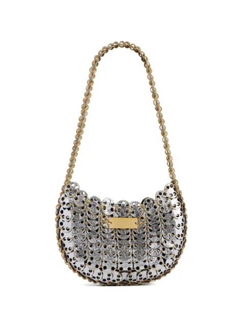 Rabanne Moon Flip reversible tote bag Silver 26ESS0337CLF493