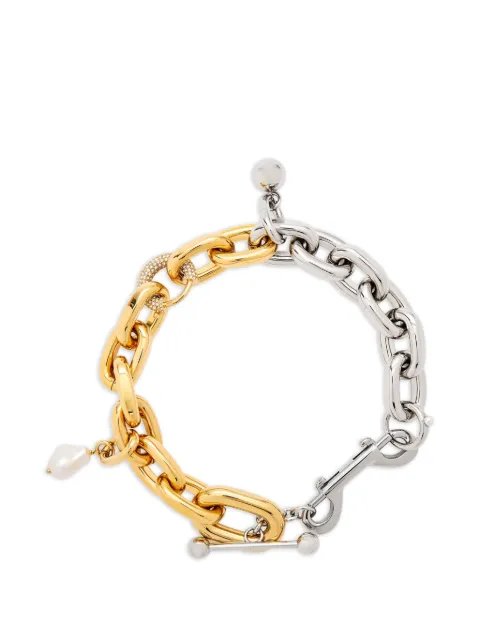 Rabanne bi-colour link necklace Silver 26EBB0506MET388