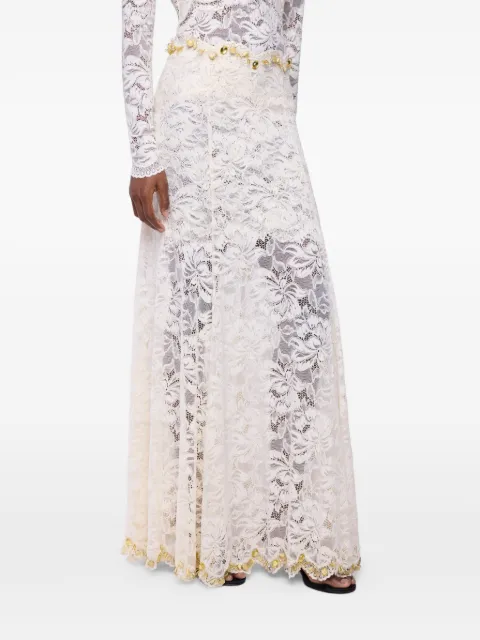 Rabanne lace maxi skirt Neutrals 26EJJU187PA0170