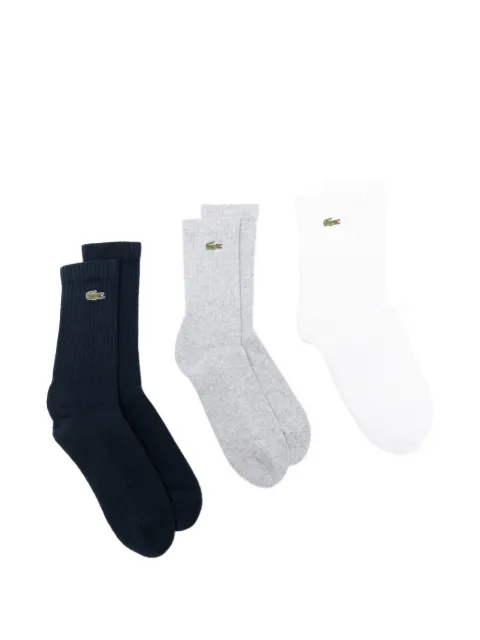 Lacoste logo-detail socks (set of three) Grey RA418200TYA
