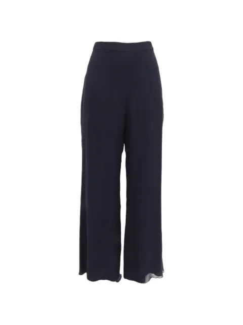 Oscar de la Renta Pre-Owned high-waisted wide-leg trousers Blue GILTPUUSCL696703W