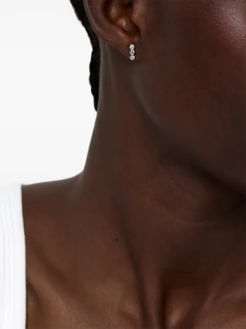 Mateo Trio diamond bar stud earrings Silver 14KTTRIODIAMONDBARSTUDS