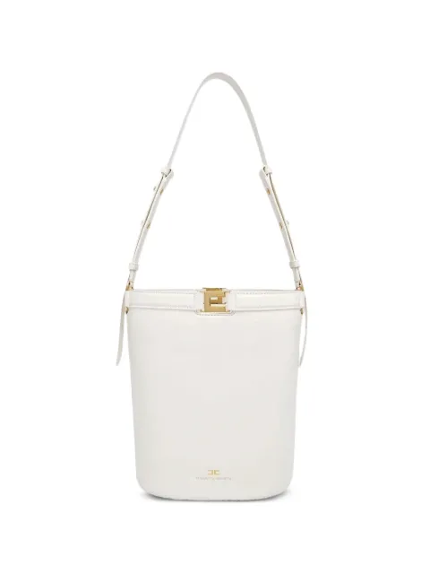 Elisabetta Franchi naplak-effect bucket bag White BS16A61E2