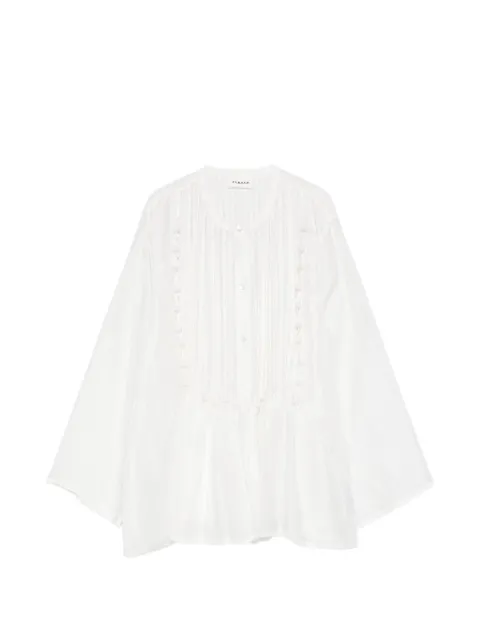 P.A.R.O.S.H. beaded pleated blouse White SADIOD311734