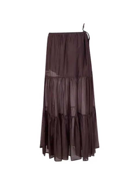 TWINSET tiered ruffled skirt Brown 261TF2043