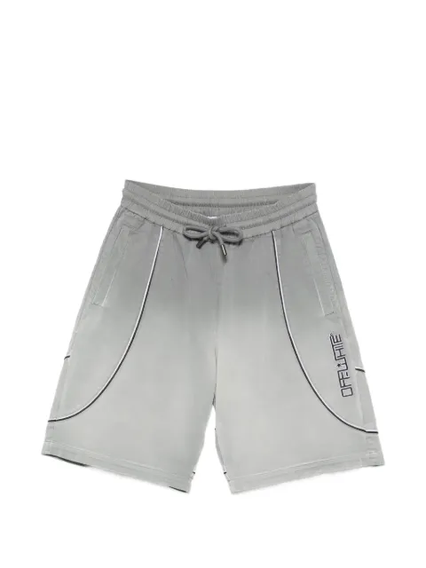 Off-White logo-print piped shorts Grey OMCL004S26FAB0010030