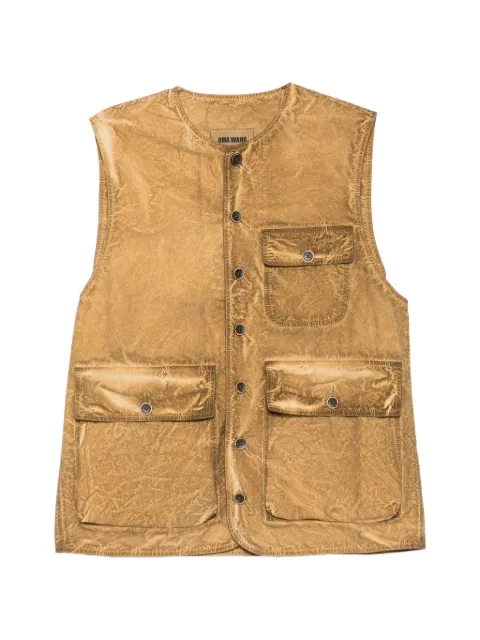 Uma Wang button flap-pocket vest Neutrals UM6527