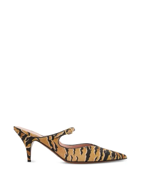 ZIMMERMANN Aura tiger strap mules Neutrals 5147R24
