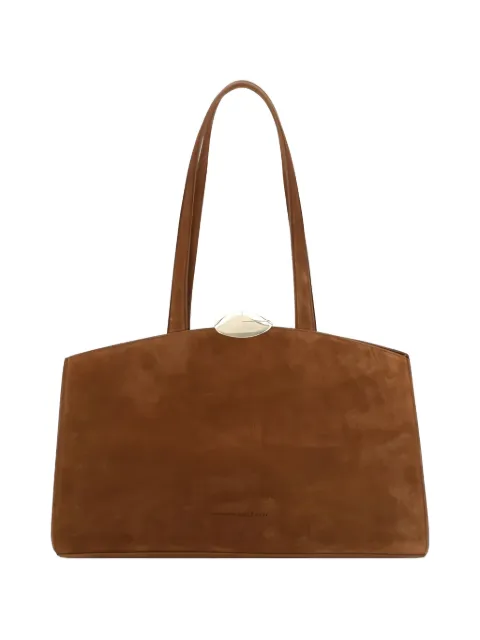 Benedetta Bruzziches Serena suede tote bag Brown SS25102