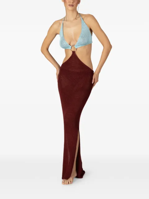 PARAMIDONNA ring halter dress Red CR26NDBSB