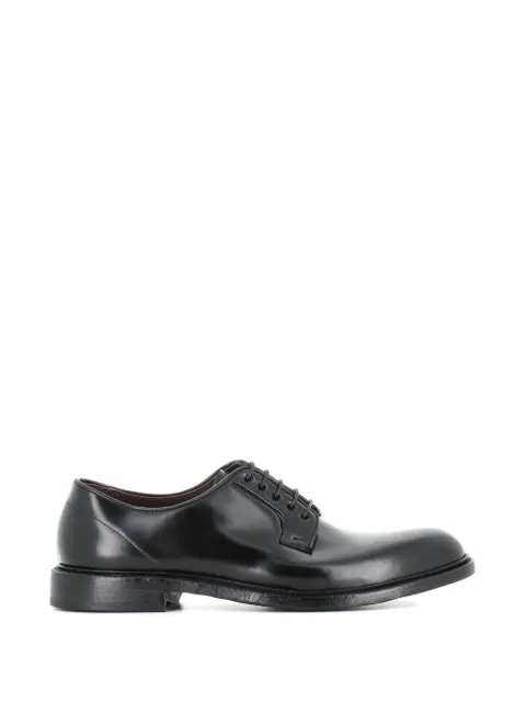 Green George polished leather derby shoes Black 30296013