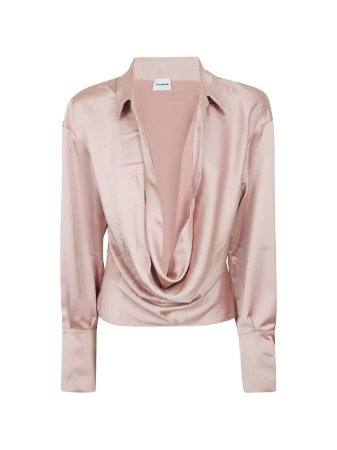 THE ANDAMANE Lilia cowl-neck collared blouse Pink T190953ATNP229