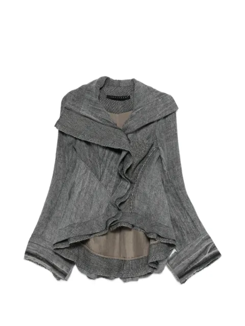 YEHUAFAN ruffled jacket Grey 1045