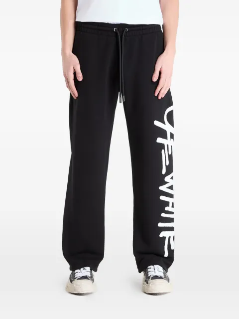 Off-White logo-print track pants Black OMCH05AS26FLE00B0001