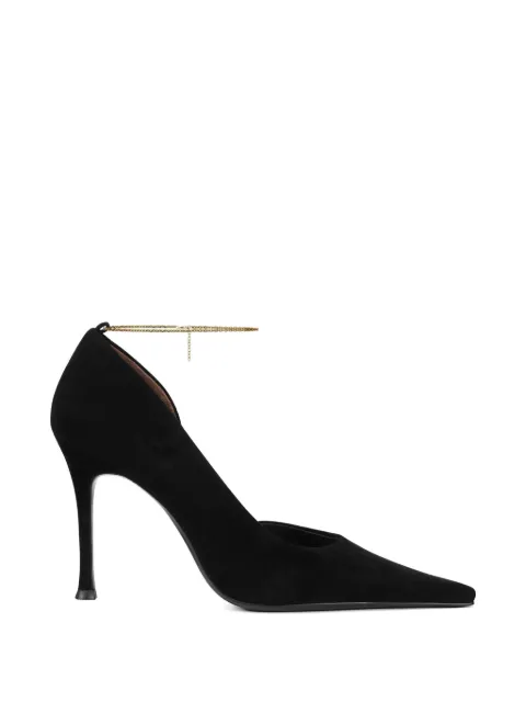 POTAMY chain suede pumps Black PP01527CN02BLACK26S