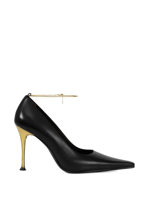POTAMY chain stiletto pumps Black PP01527CN01BLACK26S