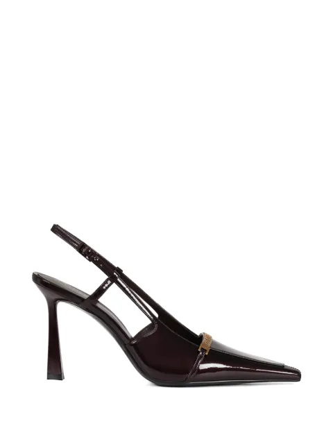 POTAMY buckle strap leather pumps Brown PP01478CN02ESPRESSO26S