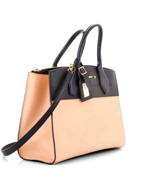 Louis Vuitton Pre-Owned City Steamer Handbag Leather MM tote bag Black SFR6Z50TMI38K6S7