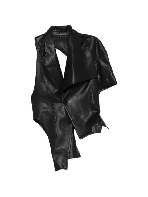 YEHUAFAN button draped jacket Black 1075