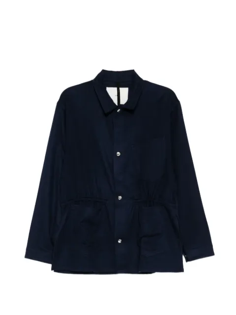 Setchu button cashmere jacket Blue U252J038W022